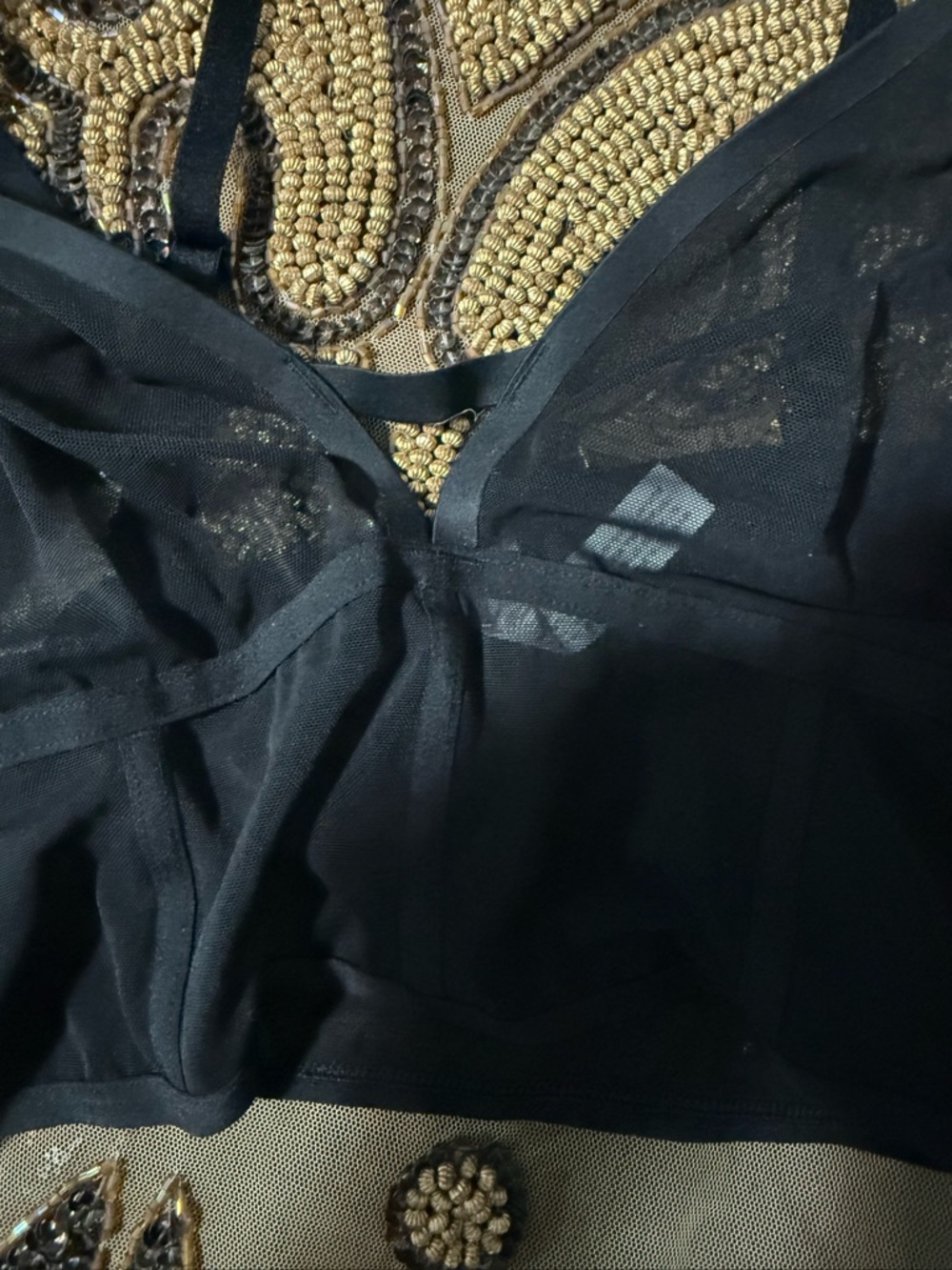 Auden Black Sheer Longline Bralette - Picture 5 of 6